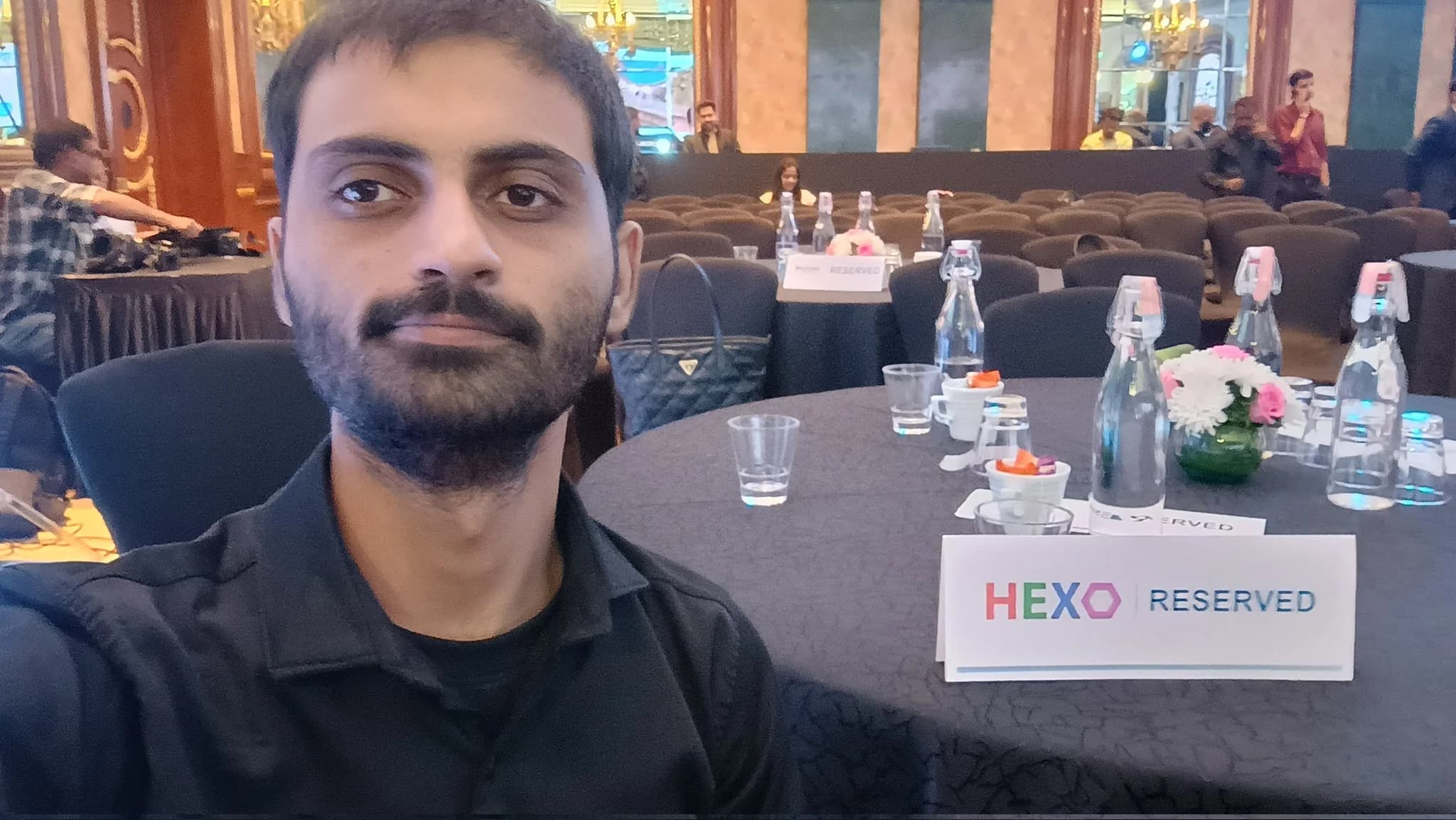 Yogendra at a reserved table during India's Best Banks Awards